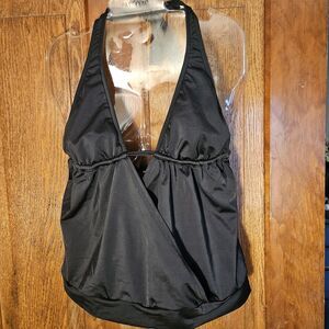 VENUS Black V-Neck Wrap Tankini Top – Size 8, Sexy & Sophisticated Swimwear